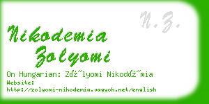 nikodemia zolyomi business card